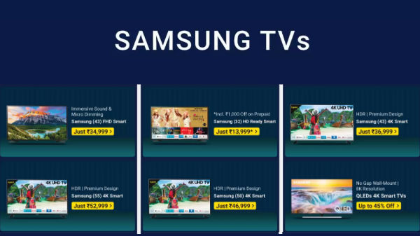 Up To 60% Off On Samsung TVs