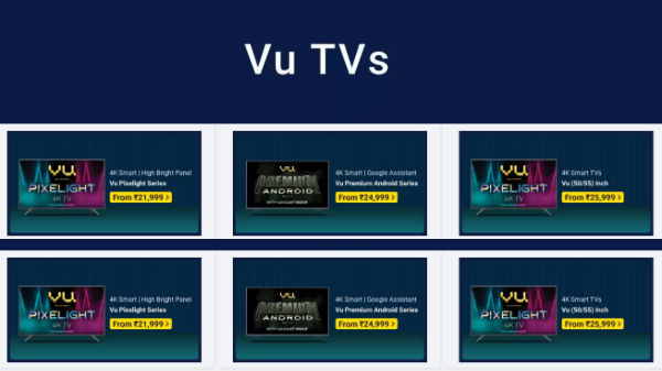 Up To 40% Off On VU TVs