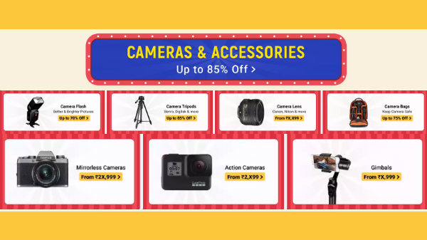 Up To 85% Off On Cameras And Accessories