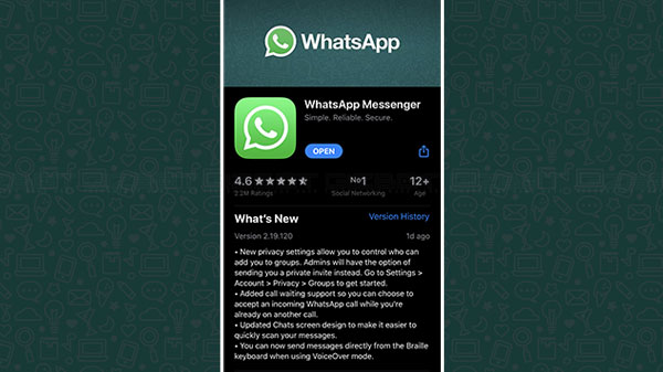 WhatsApp For iPhone Update Brings Call Waiting Support
