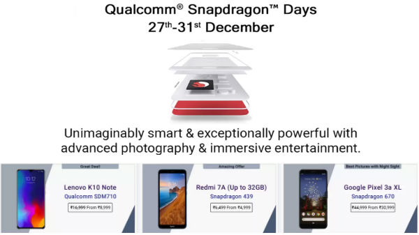 Flipkart Year End Sales Offers Qualcomm Snapdragon Days