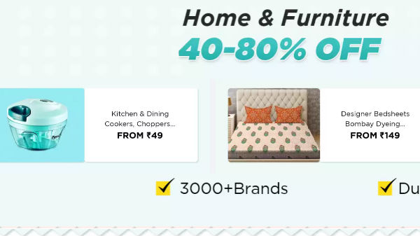 40% To 80% Off On Home And Furnitures