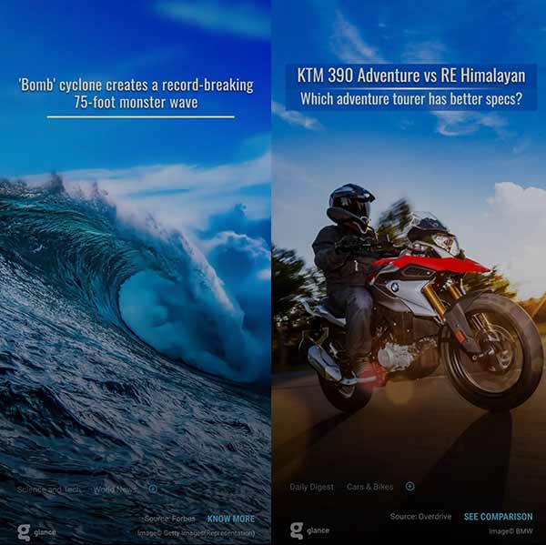 Glance Lockscreen: An Excellent Platform For Staying Tuned To News