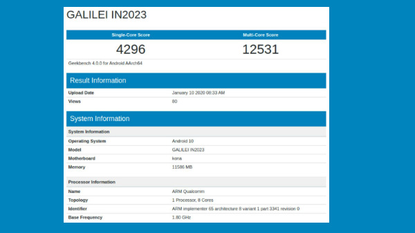 OnePlus 8 Pro With Qualcomm Snapdragon 865 SoC Spotted On Geekbench