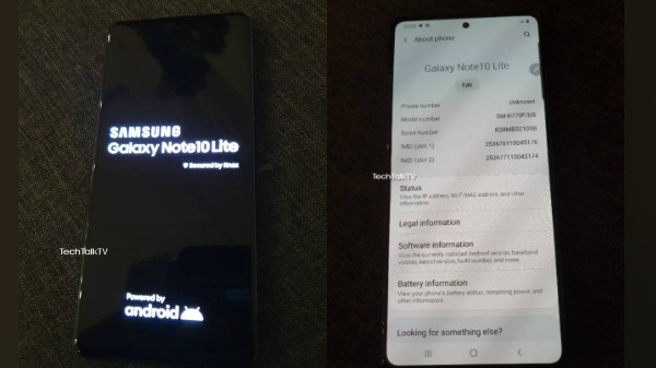 Samsung Galaxy Note 10 Lite Live Images Reveal Triple Camera Setup