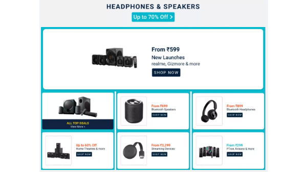 Up To 70% Off On Headphones And Speakers