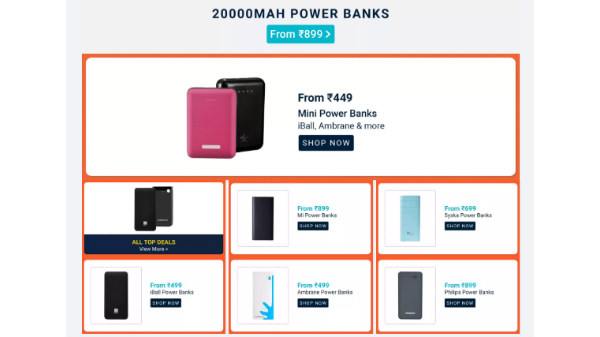 Starts From Rs 899 On 20000 mAh Battery Power Banks