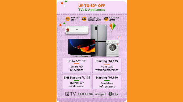 TVs And Appliances Starting From Rs. 4,749