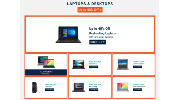 Up To 40% Off On Laptops And Desktops