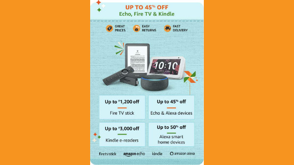 Up to 45% Off On Echo, Fire TV and Kindle