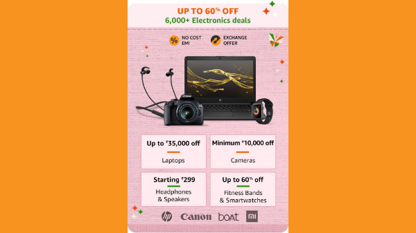 Up to 60% Off On Laptops, Camera, Headphones, Smart Watches And More