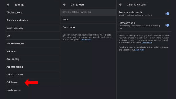 Call Screening On Pixel Devices