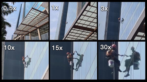 0.5x, 1x, 3x, 10x, 15x and 30x Images