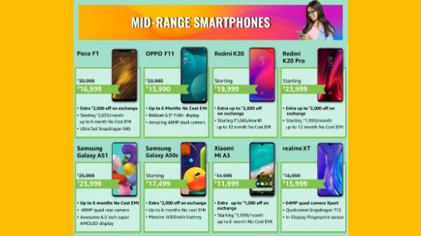 Amazon Offers On Bestselling Mid-Range Smartphones