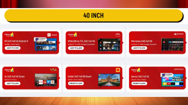 Discount Offer On 40inch Screen Tvs