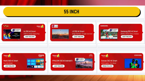 Discount Offer On 55inch Screen Tvs