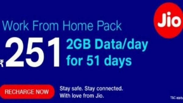 Reliance Jio Work From Home Pack