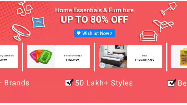 Up to 80% Off On Home Essential And Furniture
