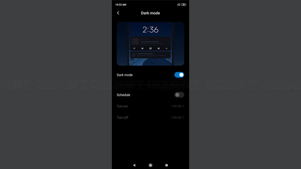 Redmi Note 9 Pro: Dark Mode