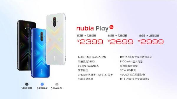 Nubia Play With Snapdragon 765G, Quad-Rear Cameras launched Nubia Play With Snapdragon 765G, Quad-Rear Cameras launched
