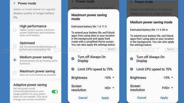 Enable Power Saving Mode