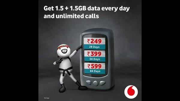 Vodafone 1.5GB+1.5GB 4G Data Per Month: Details