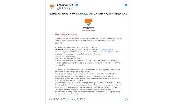Aarogya Setu Team Rubbishes Privacy Issue Reports, Assures Safety