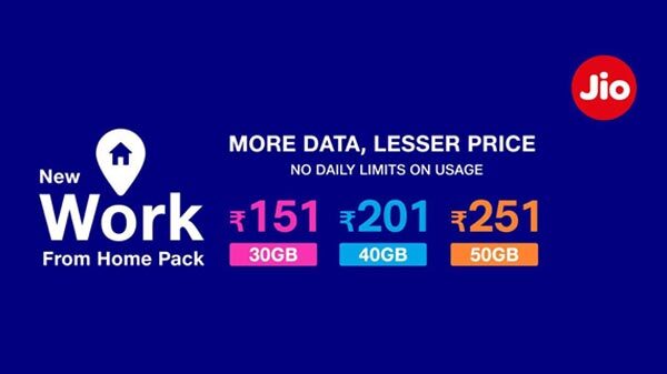 Reliance Jio Launches New Work From Home Annual Plans