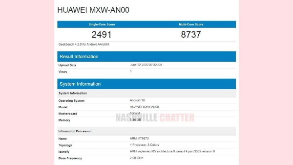 Honor 30 Lite 5G Spotted On Geekbench