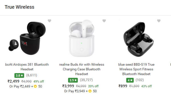 Up to 40% Off On True Wireless