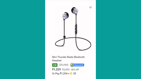 46% off On Mivi Thunder Beats Bluetooth Headset