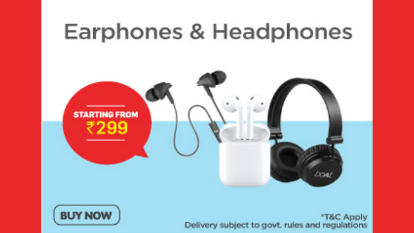 Earphones And Headphones Starting From Rs. 299