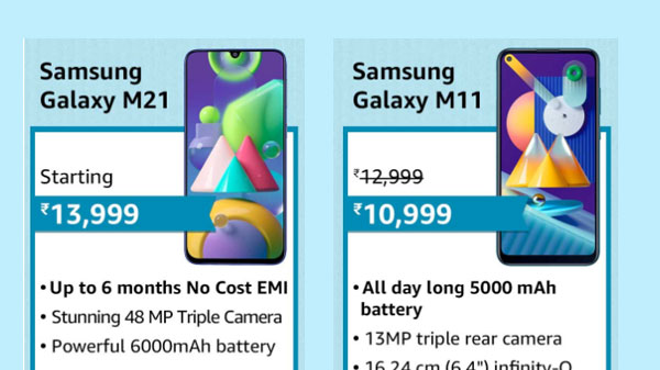 Up to 6 Months No Cost EMI On Samsung M series Smartphones
