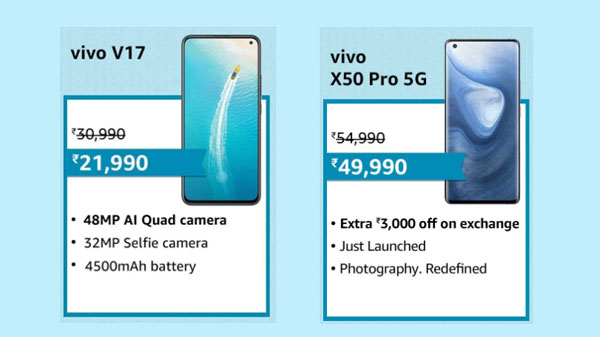 Up to Rs. 6,000 Off On Vivo Smartphones And No Cost EMI Up to 9 months