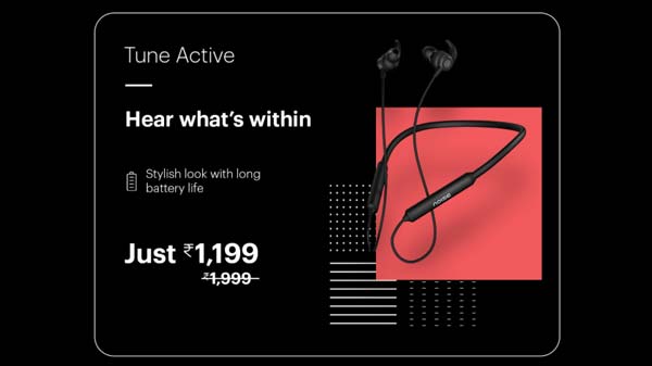40% Off On Noise Tune Active Wireless Bluetooth Earphones
