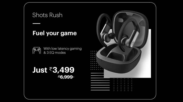 50% Off On Noise Shots Rush Wireless Bluetooth Earbuds