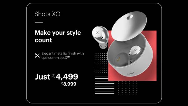 50% Off On Noise Shots XO Wireless Bluetooth Earbuds
