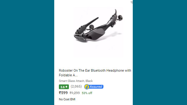 53% Off On Roboster On The Ear Bluetooth Headphone with Foldable Adjustable Headphone Sunglasses