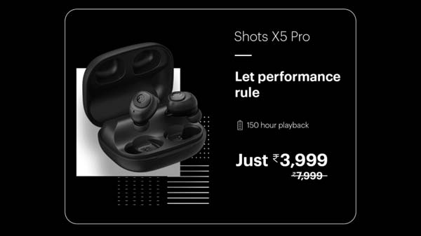 58% Off On Noise Shots Nuvo Wireless Bluetooth Earbuds