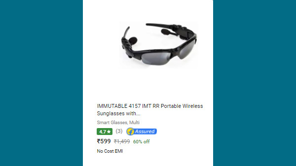 60% Off On IMMUTABLE 4157 IMT RR Portable Wireless Sunglasses with Bluetooth Headset