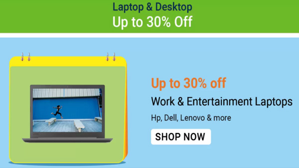 Up to 30% Off On Laptops