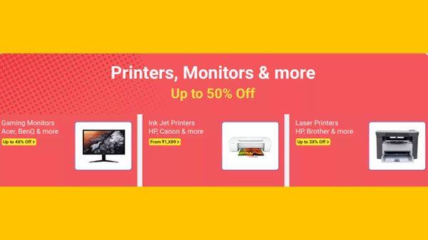 Up To 50% Off On Printers, Monitors And More