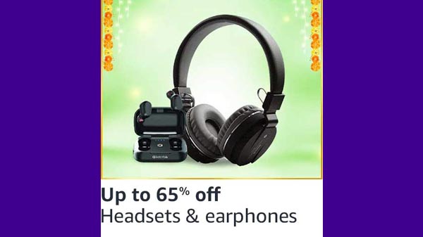 Up to 65% Off On Headsets & Earphones