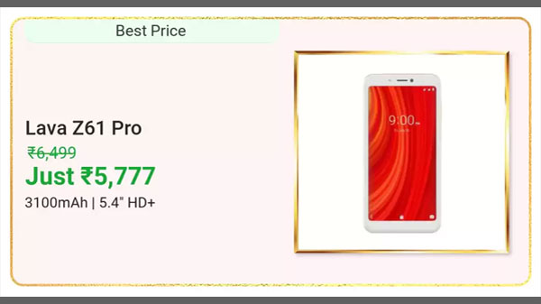11% Off On Lava Z61 Pro