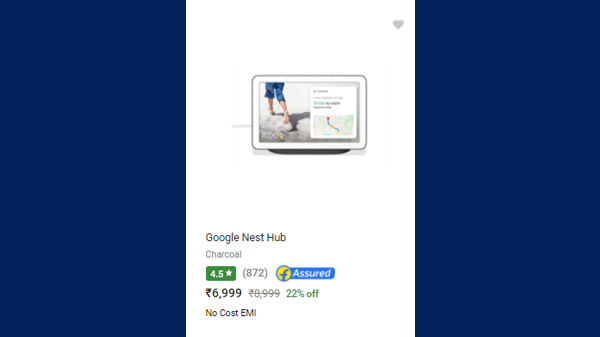 22% Off On Google Nest Hub