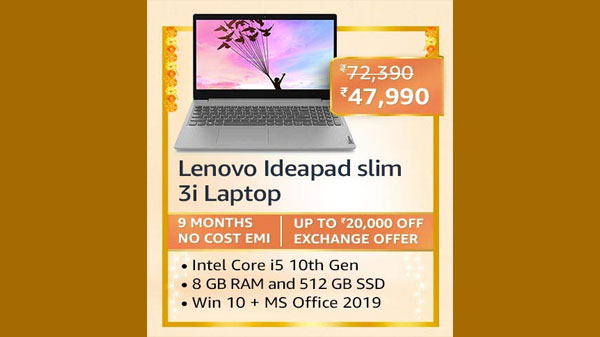 35% Off On Lenovo Ideapad Slim 3i 10th Gen