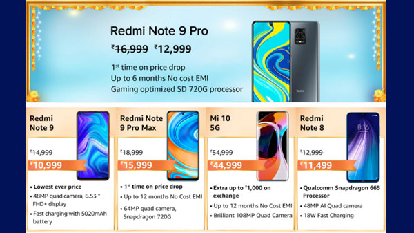 Redmi Mobiles Special Offers And Discounts During Amazon Great Indian Festival Sale 2020