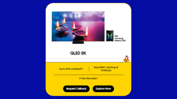 Buy Samsung QLED8K TV And Get A Samsung Galaxy Fold Smartphone
