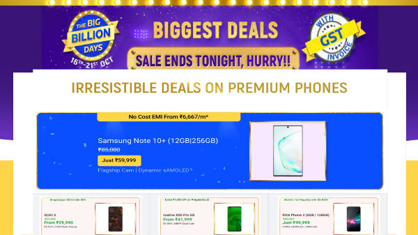 Flipkart Dussehra Special Sale: Offers On Premium Smartphones Flipkart Dussehra Special Sale: Offers On Premium Smartphones