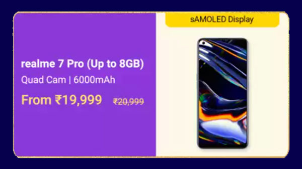 Realme 7 Pro (MRP: Rs. 20,999, After Discount Price: Rs. 19,999)